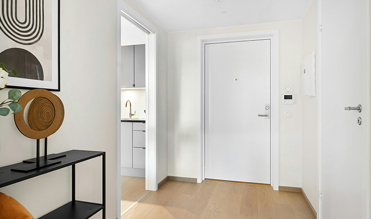 Apartment entryway ideas featuring a clean, organized, and welcoming first impression.