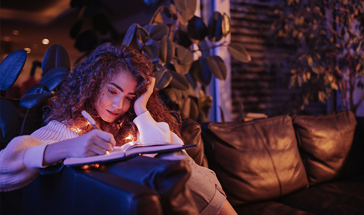 Relaxing apartment nighttime routine with soft lighting and a calm evening atmosphere